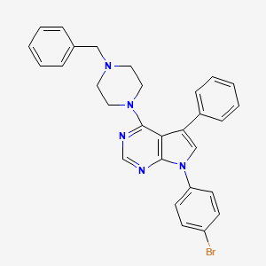 4-(4-benzylpiperazin-1-yl)-7-(4-bromophenyl)-5-phenyl-7H-pyrrolo[2,3-d]pyrimidine