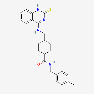 N-(4-methylbenzyl)-4-{[(2-thioxo-1,2-dihydroquinazolin-4-yl)amino]methyl}cyclohexanecarboxamide