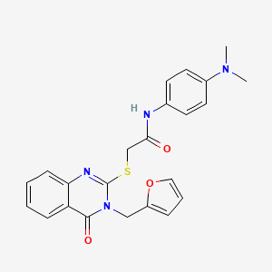 N-[4-(dimethylamino)phenyl]-2-{[3-(furan-2-ylmethyl)-4-oxo-3,4-dihydroquinazolin-2-yl]sulfanyl}acetamide