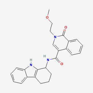 molecular formula C25H25N3O3 B11221674 2-(2-methoxyethyl)-1-oxo-N-(2,3,4,9-tetrahydro-1H-carbazol-1-yl)-1,2-dihydroisoquinoline-4-carboxamide 