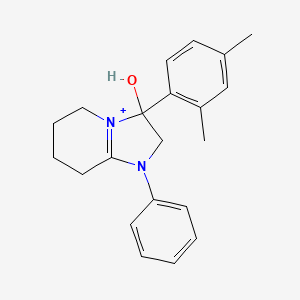 3-(2,4-Dimethylphenyl)-3-hydroxy-1-phenyl-2,3,5,6,7,8-hexahydroimidazo[1,2-a]pyridin-1-ium