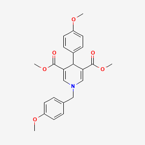 molecular formula C24H25NO6 B11221699 Dimethyl 1-(4-methoxybenzyl)-4-(4-methoxyphenyl)-1,4-dihydropyridine-3,5-dicarboxylate 