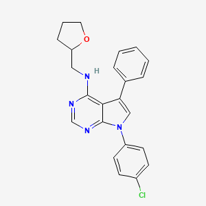 7-(4-chlorophenyl)-5-phenyl-N-(tetrahydrofuran-2-ylmethyl)-7H-pyrrolo[2,3-d]pyrimidin-4-amine