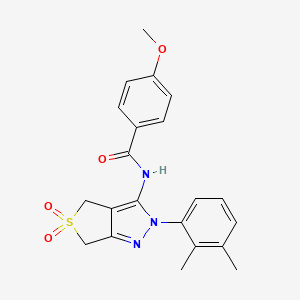 N-(2-(2,3-dimethylphenyl)-5,5-dioxido-4,6-dihydro-2H-thieno[3,4-c]pyrazol-3-yl)-4-methoxybenzamide