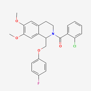 (2-chlorophenyl)(1-((4-fluorophenoxy)methyl)-6,7-dimethoxy-3,4-dihydroisoquinolin-2(1H)-yl)methanone