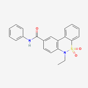 6-ethyl-N-phenyl-6H-dibenzo[c,e][1,2]thiazine-9-carboxamide 5,5-dioxide