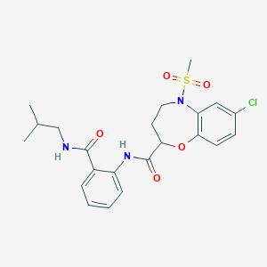 7-chloro-N-{2-[(2-methylpropyl)carbamoyl]phenyl}-5-(methylsulfonyl)-2,3,4,5-tetrahydro-1,5-benzoxazepine-2-carboxamide