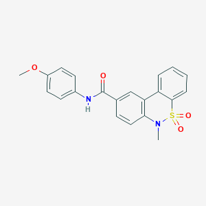 N-(4-methoxyphenyl)-6-methyl-6H-dibenzo[c,e][1,2]thiazine-9-carboxamide 5,5-dioxide