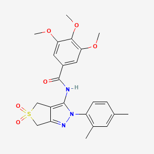 N-(2-(2,4-dimethylphenyl)-5,5-dioxido-4,6-dihydro-2H-thieno[3,4-c]pyrazol-3-yl)-3,4,5-trimethoxybenzamide