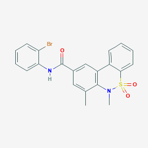 N-(2-bromophenyl)-6,7-dimethyl-6H-dibenzo[c,e][1,2]thiazine-9-carboxamide 5,5-dioxide