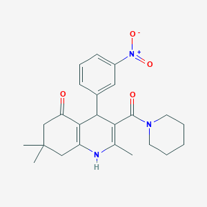 2,7,7-trimethyl-4-(3-nitrophenyl)-3-(piperidin-1-ylcarbonyl)-4,6,7,8-tetrahydroquinolin-5(1H)-one