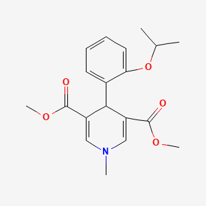 molecular formula C19H23NO5 B11221890 Dimethyl 1-methyl-4-[2-(propan-2-yloxy)phenyl]-1,4-dihydropyridine-3,5-dicarboxylate 