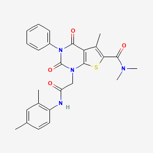 1-(2-((2,4-Dimethylphenyl)amino)-2-oxoethyl)-N,N,5-trimethyl-2,4-dioxo-3-phenyl-1,2,3,4-tetrahydrothieno[2,3-d]pyrimidine-6-carboxamide