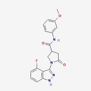 1-(4-fluoro-1H-indazol-3-yl)-N-(3-methoxyphenyl)-5-oxopyrrolidine-3-carboxamide