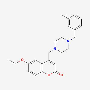 6-ethoxy-4-{[4-(3-methylbenzyl)piperazin-1-yl]methyl}-2H-chromen-2-one