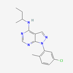 molecular formula C16H18ClN5 B11221964 N-(butan-2-yl)-1-(5-chloro-2-methylphenyl)-1H-pyrazolo[3,4-d]pyrimidin-4-amine 