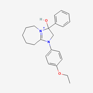 1-(4-ethoxyphenyl)-3-hydroxy-3-phenyl-2,5,6,7,8,9-hexahydro-3H-imidazo[1,2-a]azepin-1-ium