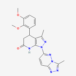 4-(2,3-dimethoxyphenyl)-3-methyl-1-(3-methyl[1,2,4]triazolo[4,3-b]pyridazin-6-yl)-4,5-dihydro-1H-pyrazolo[3,4-b]pyridin-6-ol