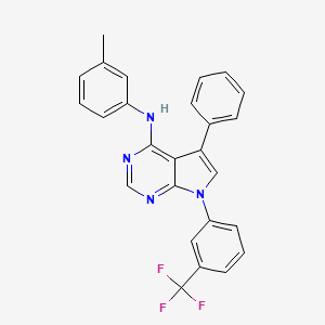 5-phenyl-N-(m-tolyl)-7-(3-(trifluoromethyl)phenyl)-7H-pyrrolo[2,3-d]pyrimidin-4-amine