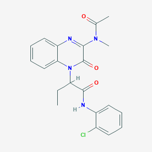 2-{3-[acetyl(methyl)amino]-2-oxoquinoxalin-1(2H)-yl}-N-(2-chlorophenyl)butanamide