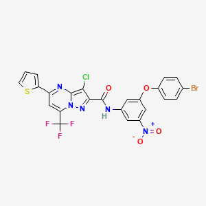 N-[3-(4-bromophenoxy)-5-nitrophenyl]-3-chloro-5-(thiophen-2-yl)-7-(trifluoromethyl)pyrazolo[1,5-a]pyrimidine-2-carboxamide