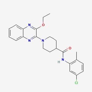 molecular formula C23H25ClN4O2 B11222015 N-(5-chloro-2-methylphenyl)-1-(3-ethoxyquinoxalin-2-yl)piperidine-4-carboxamide 