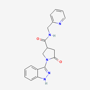 1-(2H-indazol-3-yl)-5-oxo-N-(pyridin-2-ylmethyl)pyrrolidine-3-carboxamide