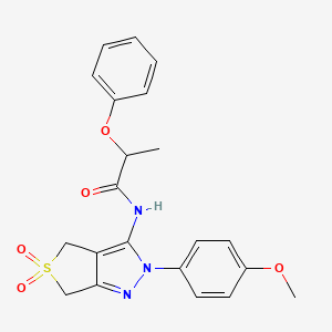 N-(2-(4-methoxyphenyl)-5,5-dioxido-4,6-dihydro-2H-thieno[3,4-c]pyrazol-3-yl)-2-phenoxypropanamide