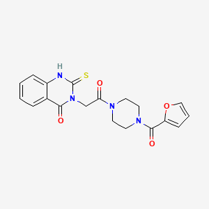 3-{2-[4-(2-furoyl)piperazin-1-yl]-2-oxoethyl}-2-thioxo-2,3-dihydroquinazolin-4(1H)-one