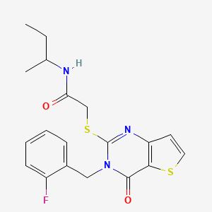 N-(butan-2-yl)-2-{[3-(2-fluorobenzyl)-4-oxo-3,4-dihydrothieno[3,2-d]pyrimidin-2-yl]sulfanyl}acetamide