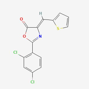 molecular formula C14H7Cl2NO2S B11222091 (4Z)-2-(2,4-dichlorophenyl)-4-(thiophen-2-ylmethylidene)-1,3-oxazol-5(4H)-one 