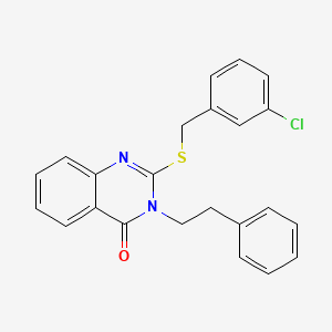 2-[(3-chlorobenzyl)sulfanyl]-3-(2-phenylethyl)quinazolin-4(3H)-one