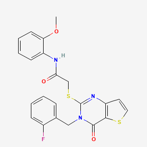 2-{[3-(2-fluorobenzyl)-4-oxo-3,4-dihydrothieno[3,2-d]pyrimidin-2-yl]sulfanyl}-N-(2-methoxyphenyl)acetamide