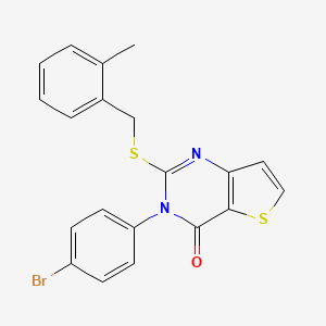 3-(4-bromophenyl)-2-[(2-methylbenzyl)sulfanyl]thieno[3,2-d]pyrimidin-4(3H)-one