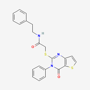 2-({4-Oxo-3-phenyl-3H,4H-thieno[3,2-D]pyrimidin-2-YL}sulfanyl)-N-(2-phenylethyl)acetamide