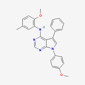 N-(2-methoxy-5-methylphenyl)-7-(4-methoxyphenyl)-5-phenyl-7H-pyrrolo[2,3-d]pyrimidin-4-amine