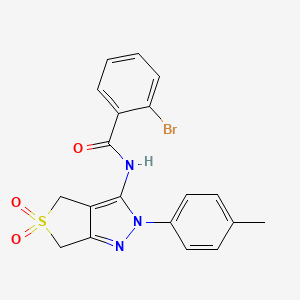 2-bromo-N-(5,5-dioxido-2-(p-tolyl)-4,6-dihydro-2H-thieno[3,4-c]pyrazol-3-yl)benzamide