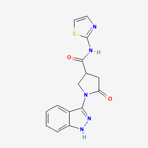 1-(1H-indazol-3-yl)-5-oxo-N-(1,3-thiazol-2-yl)pyrrolidine-3-carboxamide