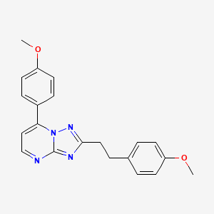 molecular formula C21H20N4O2 B11222196 2-(4-Methoxyphenethyl)-7-(4-methoxyphenyl)[1,2,4]triazolo[1,5-a]pyrimidine 