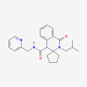 2'-(2-methylpropyl)-1'-oxo-N-(pyridin-2-ylmethyl)-1',4'-dihydro-2'H-spiro[cyclopentane-1,3'-isoquinoline]-4'-carboxamide