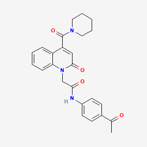 N-(4-acetylphenyl)-2-[2-oxo-4-(piperidin-1-ylcarbonyl)quinolin-1(2H)-yl]acetamide