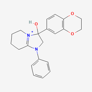 3-(2,3-Dihydro-1,4-benzodioxin-6-yl)-3-hydroxy-1-phenyl-2,3,5,6,7,8-hexahydroimidazo[1,2-a]pyridin-1-ium