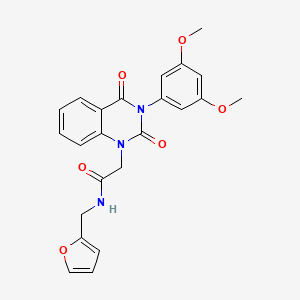 2-[3-(3,5-dimethoxyphenyl)-2,4-dioxoquinazolin-1-yl]-N-(furan-2-ylmethyl)acetamide