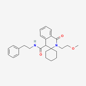 2'-(2-methoxyethyl)-1'-oxo-N-(2-phenylethyl)-1',4'-dihydro-2'H-spiro[cyclohexane-1,3'-isoquinoline]-4'-carboxamide