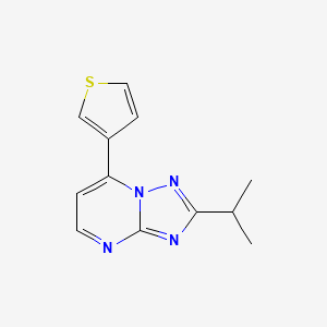 molecular formula C12H12N4S B11222324 2-(Propan-2-yl)-7-(thiophen-3-yl)[1,2,4]triazolo[1,5-a]pyrimidine 