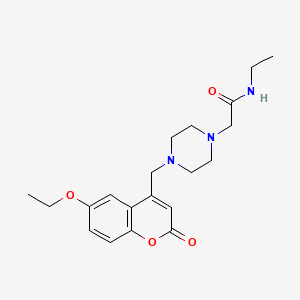 2-{4-[(6-ethoxy-2-oxo-2H-chromen-4-yl)methyl]piperazin-1-yl}-N-ethylacetamide