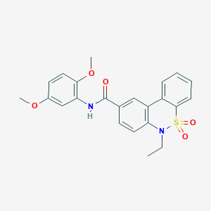 N-(2,5-dimethoxyphenyl)-6-ethyl-6H-dibenzo[c,e][1,2]thiazine-9-carboxamide 5,5-dioxide