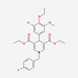 Diethyl 4-(3-bromo-4-ethoxy-5-methoxyphenyl)-1-(4-fluorobenzyl)-1,4-dihydropyridine-3,5-dicarboxylate