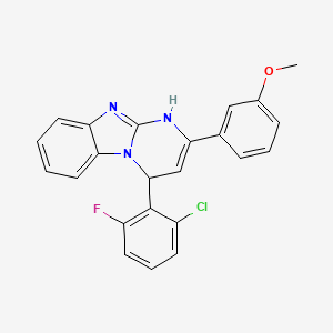 4-(2-Chloro-6-fluorophenyl)-2-(3-methoxyphenyl)-1,4-dihydropyrimido[1,2-a]benzimidazole