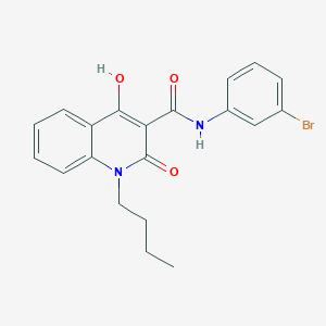 molecular formula C20H19BrN2O3 B11222401 N-(3-bromophenyl)-1-butyl-4-hydroxy-2-oxo-1,2-dihydroquinoline-3-carboxamide 